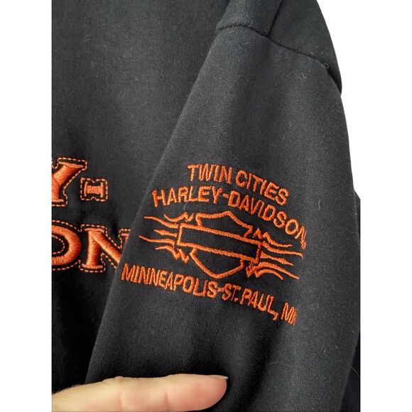 Harley Davidson Full Zip Hooded Jacket size XL Black St Paul MN Embroidery - Picture 8 of 11